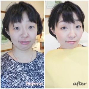 東京・青山　サロン・ド・ルミエール　カラー・メイクレッスン　before & after