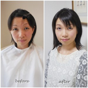 東京・南青山　サロン・ド・ルミエール　劇的before & after　メイクアップ