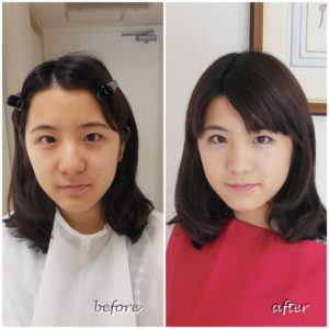 劇的before & after パーソナルカラー診断、メイクアップサロン　東京、青山のサロン・ド・ルミエール