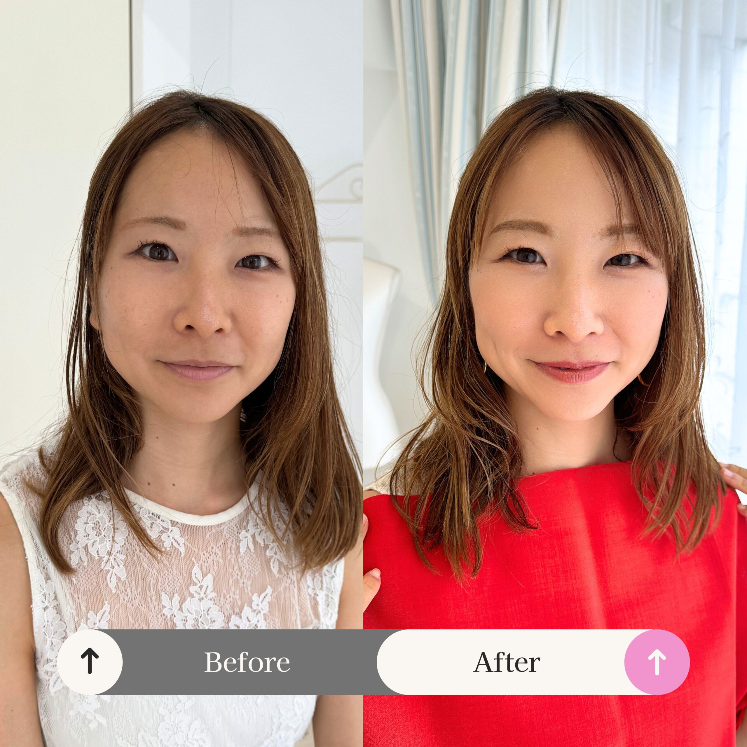 サロンドルミエール　東京・青山　パーソナルカラー診断、骨格診診断、メイクレッスン　 劇的before & after