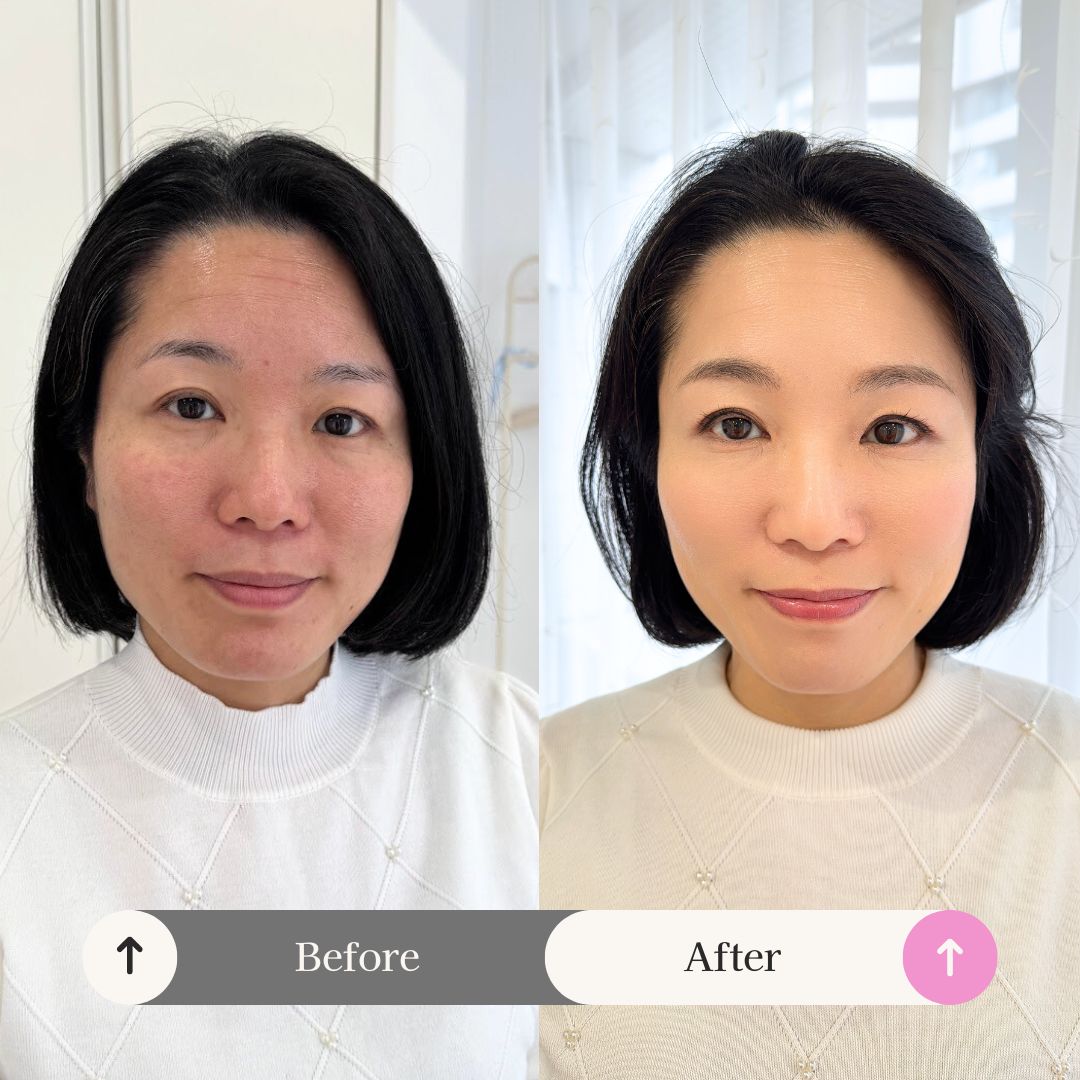 東京でプロが似合うメイクを教えてくれる！青山の垢抜けメイクレッスン/before & after サロンドルミエール