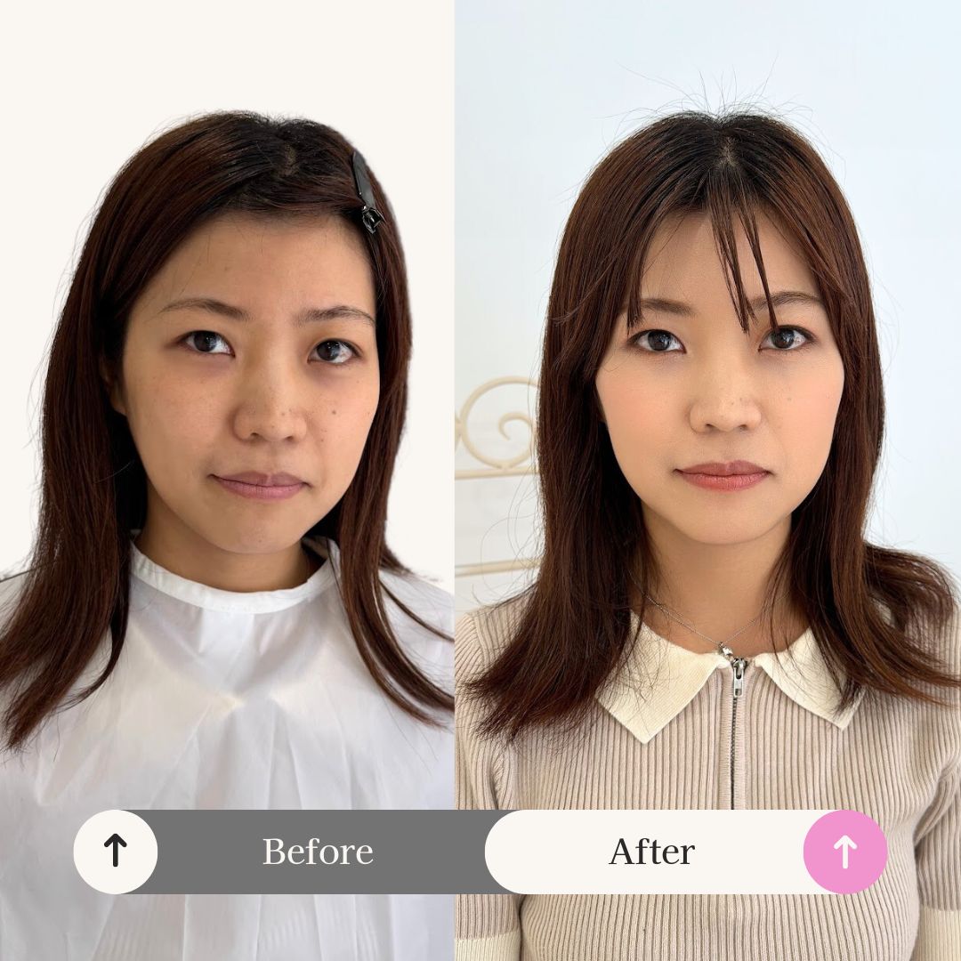 イエベ秋/垢抜けメイクレッスン　劇的before & after（東京・青山のサロン ド ルミエール）海保麻里子担当